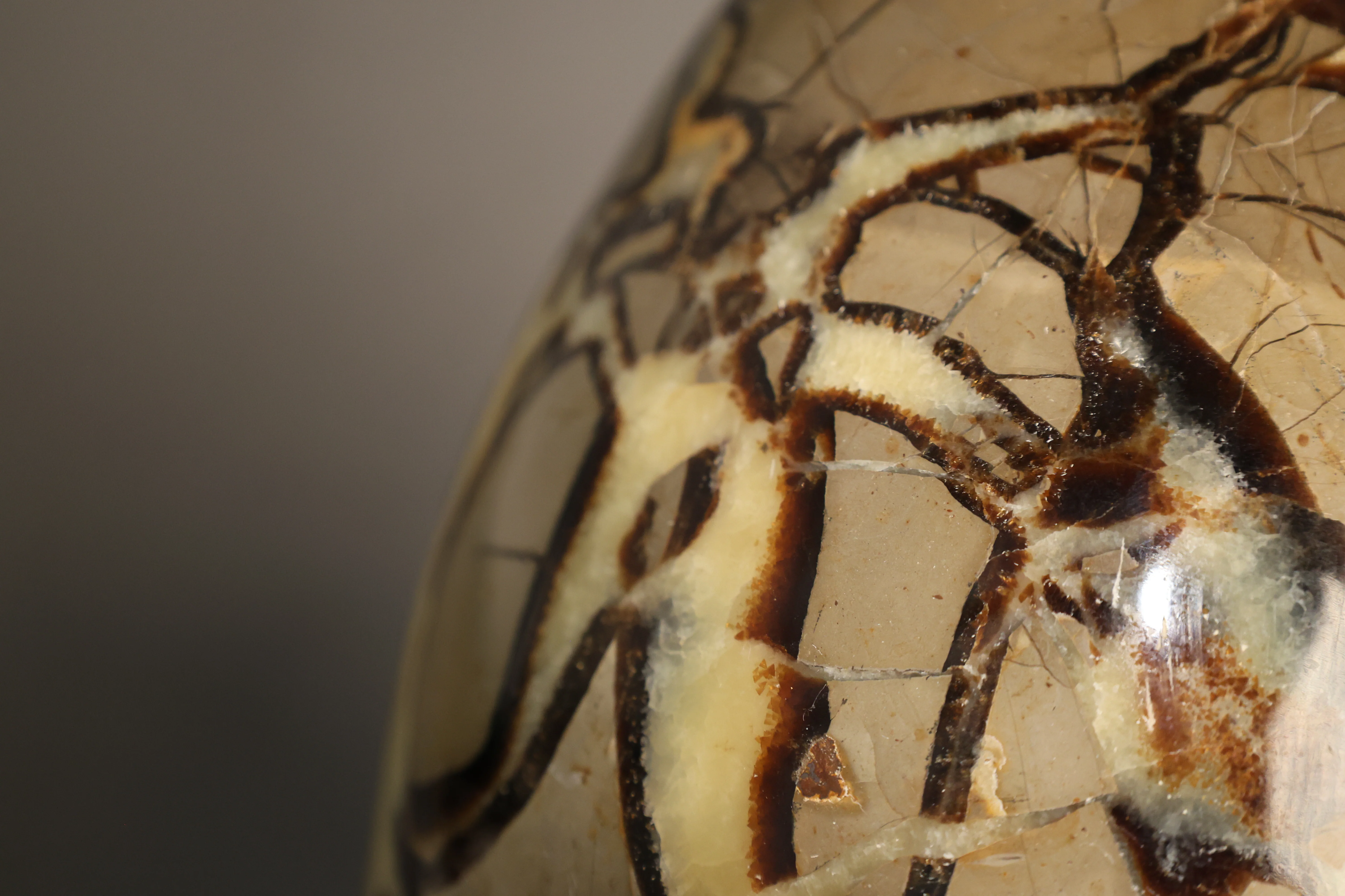 Septarian Nodule Egg Sculpture - 9.65" - Image 2