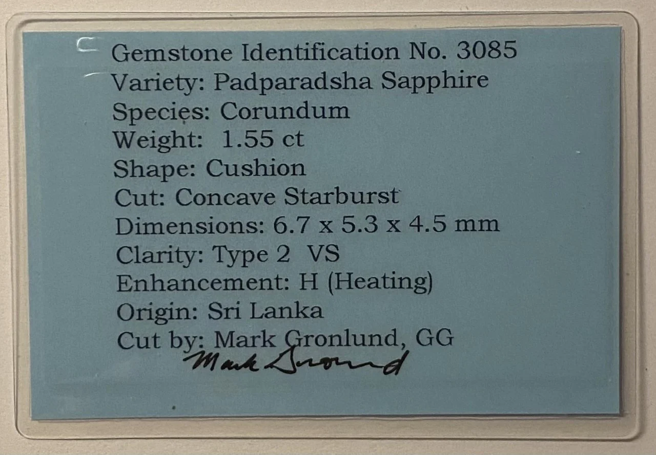 Padparadscha Sapphire, 1.55 ct - Image 2
